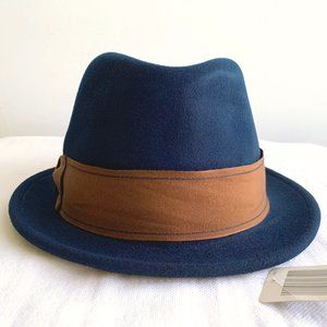 NWT Goorin Bros Heritage Collection 'Salvatore' Wool Fedora - L - Navy